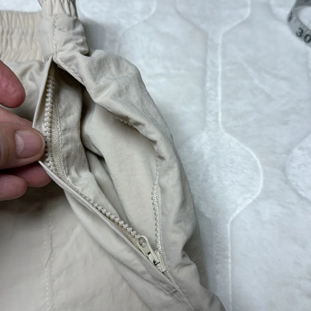 Wilo The‎ Label Womens Tan Parachute Joggers Mesh Lined High Waist Pants Size S